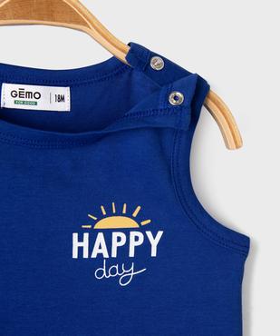Ensemble 2 pièces short et débardeur bébé garçon vue2 - GEMO 4G BEBE - GEMO