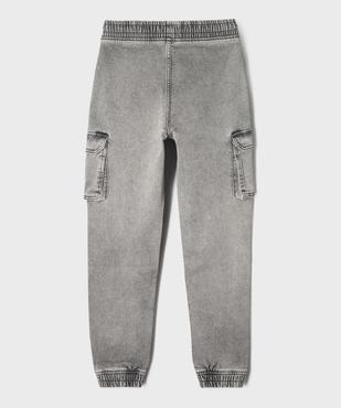 Jean jogger en coton stretch avec taille ajustable garçon vue3 - GEMO (JUNIOR) - GEMO