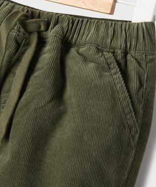 Pantalon en velours doublé jersey à taille élastiquée bébé fille vue2 - GEMO(BEBE DEBT) - GEMO
