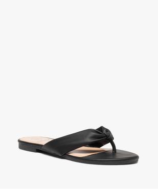 Tongs femme à talon plat et entre-doigts drapé vue2 - GEMO (CASUAL) - GEMO