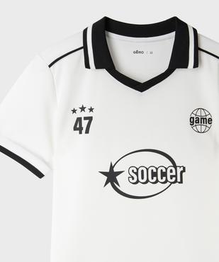 Tee-shirt manches courtes en mesh style maillot de foot garçon vue2 - GEMO (JUNIOR) - GEMO