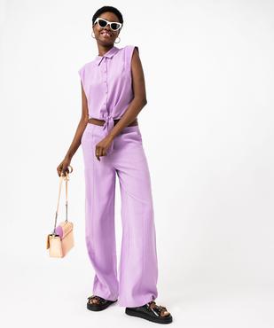 Chemise sans manches avec liens à nouer femme vue5 - GEMO(FEMME PAP) - GEMO