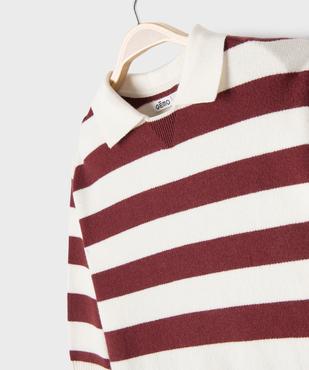 Ensemble 2 pièces pull rayé + pantalon cargo en maille bébé garçon vue3 - GEMO(BEBE DEBT) - GEMO