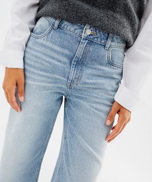 Jean Wide leg strass femme vue2 - GEMO 4G FEMME - GEMO