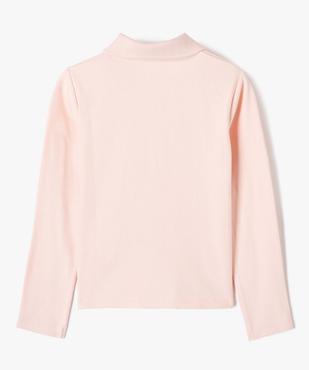 Tee-shirt fille à manches longues et col polo vue4 - GEMO (ENFANT) - GEMO
