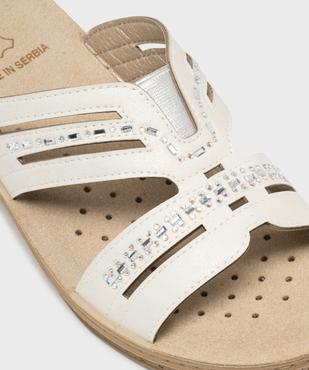 Mules confort avec strass à talon compensé femme vue6 - G'FLEX - GEMO