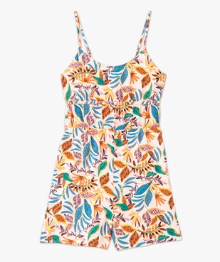 Combishort femme imprimé à fines bretelles vue4 - GEMO(FEMME PAP) - GEMO