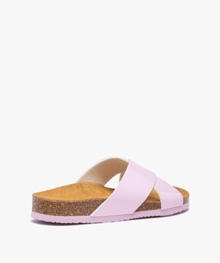 Mules femme à talon plat et larges brides croisées vue4 - GEMO 4G FEMME - GEMO