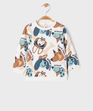 Sweat à motifs chiens bébé garçon vue1 - GEMO 4G BEBE - GEMO