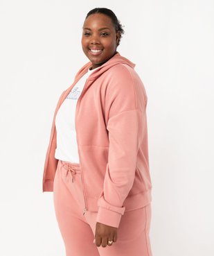 Sweat à capuche zippé femme grande taille vue1 - GEMO(FEMME PAP) - GEMO