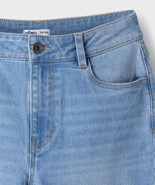 Jean flare en denim stretch à taille haute fille vue2 - GEMO (JUNIOR) - GEMO