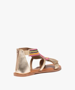 Sandales fille dessus en perles colorées avec talon fermé à zip vue4 - GEMO (ENFANT) - GEMO