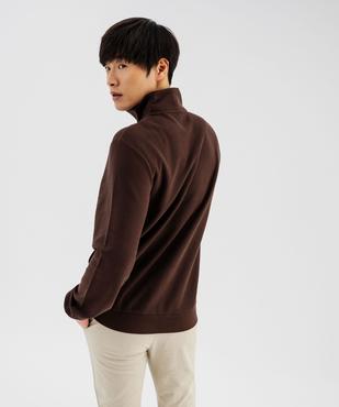 Sweat à col zippé et poche kangourou homme vue3 - GEMO (HOMME) - GEMO