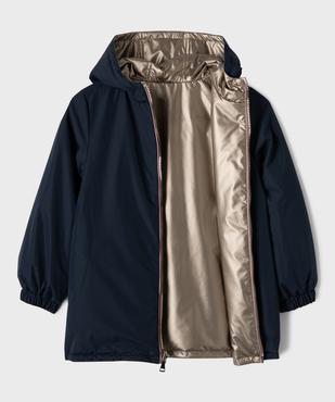 Manteau à capuche déperlant réversible fille vue5 - GEMO 4G FILLE - GEMO
