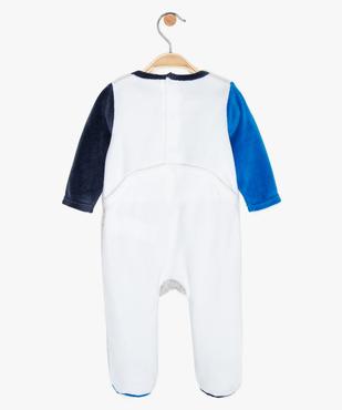 Pyjama bébé garçon en velours mutlicolore vue2 - GEMO(BB COUCHE) - GEMO