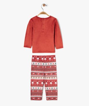 Pyjama en velours 2 pièces spécial Noël bébé garçon vue4 - GEMO(BB COUCHE) - GEMO