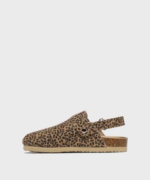 Sabots en toile à motif léopard avec bride arrière fille - Lovely Wings vue3 - LOVELY WINGS - GEMO