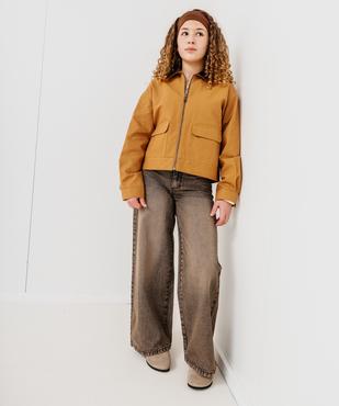 Veste en coton avec col en velours côtelé fille vue7 - GEMO 4G FILLE - GEMO