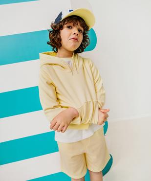 Sweat à capuche avec intérieur molletonné garçon vue1 - GEMO 4G GARCON - GEMO