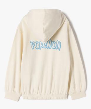 Sweat à capuche à taille élastiquée imprimé PIkachu fille - Pokémon vue3 - POKEMON - GEMO