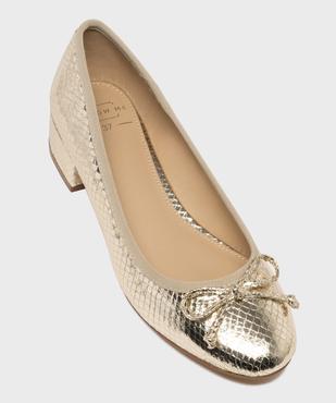 Ballerines métallisées à petit talon femme - Follow Me vue5 - FOLLOW ME - GEMO