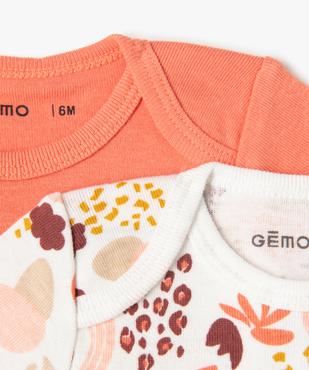 Body bébé à manches courtes et col américain (lot de 3) vue3 - GEMO 4G BEBE - GEMO