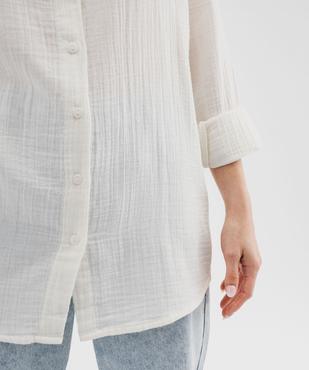 Chemise manches longues en double gaze de coton femme vue5 - GEMO(FEMME PAP) - GEMO
