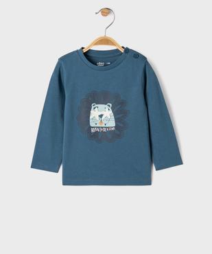 Tee-shirt manches longues avec motif animal bébé garçon vue1 - GEMO 4G BEBE - GEMO