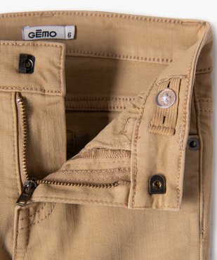 Pantalon uni extensible coupe Slim garçon vue3 - GEMO 4G GARCON - GEMO