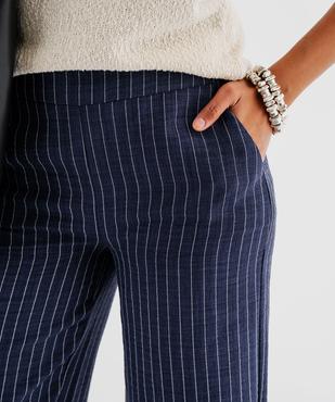 Pantacourt ample et souple à rayures femme vue2 - GEMO(FEMME PAP) - GEMO