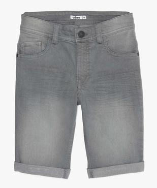 Bermuda garçon en jean stretch à revers vue2 - GEMO (JUNIOR) - GEMO