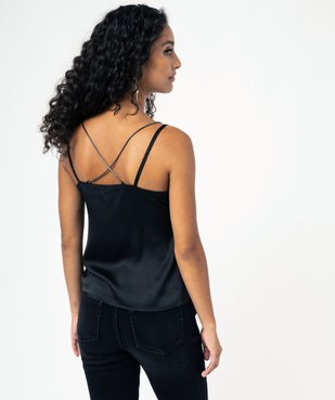 Débardeur à fines bretelles en satin femme vue3 - GEMO(FEMME PAP) - GEMO