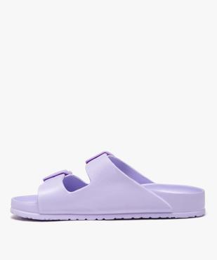 Mules de piscine femme unies avec brides à boucle vue3 - GEMO (PLAGE) - GEMO