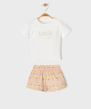 Ensemble 2 pièces tee-shirt et short bébé fille - LuluCastagnette vue3 - LULU CASTAGNETTE GEMO FOR GOOD - GEMO