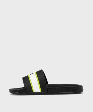 Mules de plage avec message sur la bride garçon vue3 - GEMO (PLAGE) - GEMO