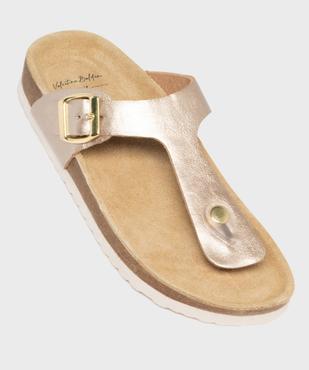 Sandales à entredoigt et semelle intérieure cuir anatomique femme - Valentina Baldano vue5 - VALENTINA BALDA - GEMO