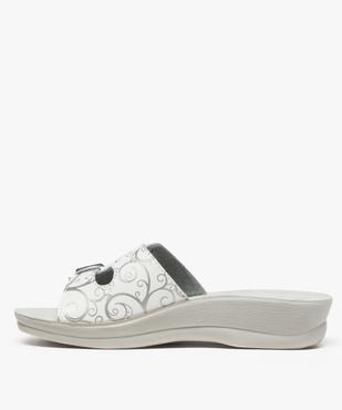 Mules femme confort avec brides à boucles - Cloggy vue3 - GEMO (EQUIPT) - GEMO
