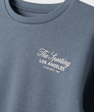 Sweat molletonné avec inscriptions fille vue7 - GEMO 4G FILLE - GEMO