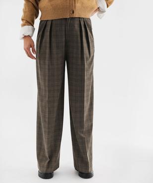 Pantalon large à motif tartan femme vue4 - GEMO(FEMME PAP) - GEMO