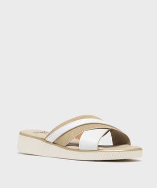 Mules confort à talon compensé et brides croisées femme vue2 - G'FLEX - GEMO