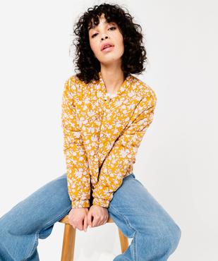 Veste matelassée imprimée avec fermeture pressions femme vue5 - GEMO 4G FEMME - GEMO