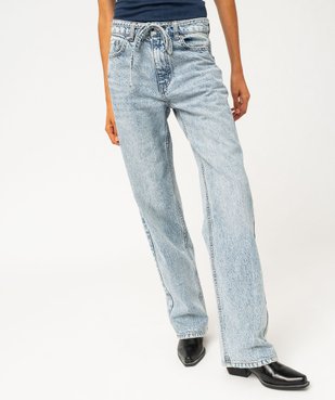 Jean Regular pleine longueur taille haute femme vue1 - GEMO 4G FEMME - GEMO
