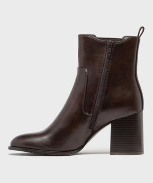 Boots à talon avec élastique latéral femme - Follow Me vue3 - FOLLOW ME - GEMO