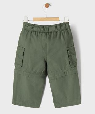 Pantalon et bermuda 2-en-1 en toile de coton bébé garçon vue4 - GEMO(BEBE DEBT) - GEMO