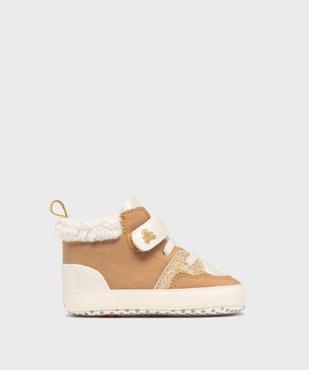 Chaussons de naissance à paillettes bébé fille - LuluCastagnette vue1 - LULUCASTAGNETTE - GEMO