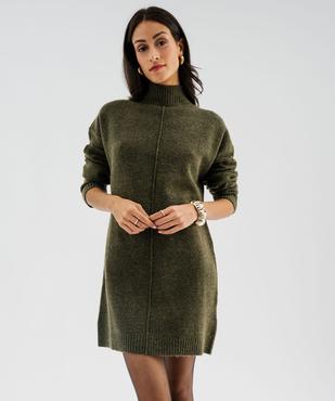 Robe pull à col montant femme vue2 - GEMO(FEMME PAP) - GEMO