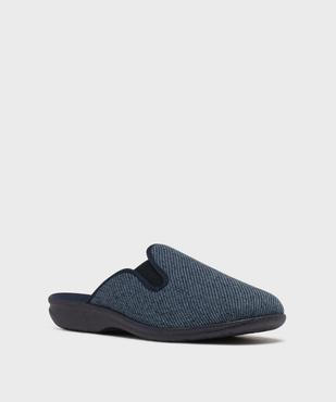 Chaussons mules en velours texturé homme vue2 - G'FLEX GEMO FOR GOOD - GEMO