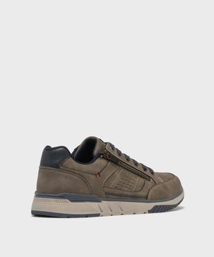 Baskets basses de ville à lacets et zip homme - Urban Steps vue4 - URBAN STEPS - GEMO
