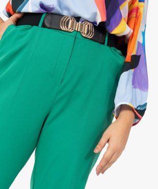 Pantacourt femme grande taille fluide uni vue2 - GEMO (G TAILLE) - GEMO
