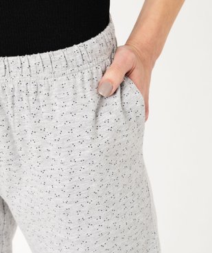 Pantalon de pyjama imprimé avec bas élastiqué femme vue5 - GEMO 4G FEMME - GEMO